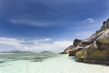 Rocks And Lagoon, La Digue, Seychelles