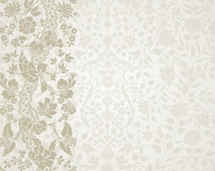 wedding card design, paisley floral pattern , India