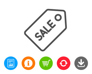 Shopping tag line icon. Sale Coupon sign.