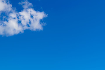 Background of blue sky and white clouds.