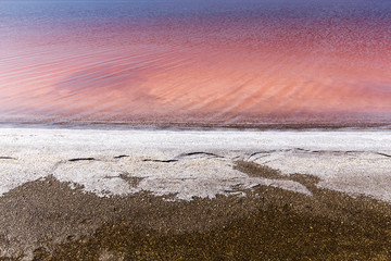 Salt lake of Lavalduc, in Provence