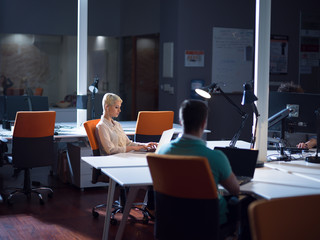 designers in the night startup office