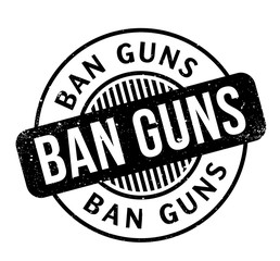 Ban Guns rubber stamp. Grunge design with dust scratches. Effects can be easily removed for a clean, crisp look. Color is easily changed.