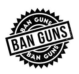 Ban Guns rubber stamp. Grunge design with dust scratches. Effects can be easily removed for a clean, crisp look. Color is easily changed.