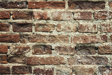 Old grunge brick wall background