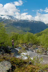 Fototapeta na wymiar Trolltunga in Norway is fabulous beauty