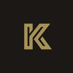 Luxury Letter K Logo design concept template