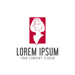 beauty woman logo design concept template