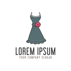 woman clothes logo. hand drawn design concept template