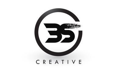 Obraz premium BS Brush Letter Logo Design. Creative Brushed Letters Icon Logo.