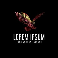 luxury bird logo design concept template