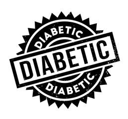 Diabetic rubber stamp. Grunge design with dust scratches. Effects can be easily removed for a clean, crisp look. Color is easily changed.