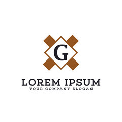 Decoration letter G interior logo design concept template