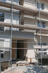 Obraz na płótnie Canvas Construction site of an apartment building