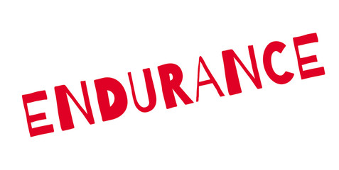 Endurance rubber stamp. Grunge design with dust scratches. Effects can be easily removed for a clean, crisp look. Color is easily changed.