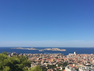 Vue sur l'archipel du Frioul et le château d'If