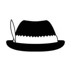 hat for men in switzerland culture clothes vector illustration