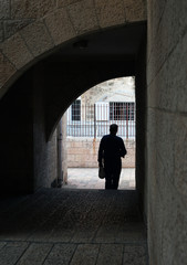 Old street in historic part of Jerusalem.