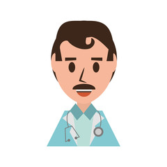 Doctor profile cartoon