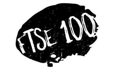 FTSE 100 rubber stamp. Grunge design with dust scratches. Effects can be easily removed for a clean, crisp look. Color is easily changed.