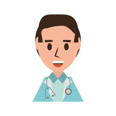 Doctor profile cartoon