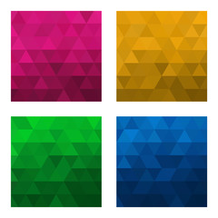 Vector triangular backgrounds. Set.