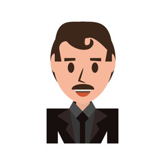 Businessman profile cartoon