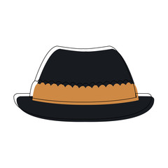 hat for men in switzerland culture clothes vector illustration
