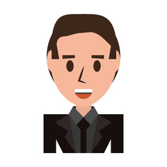 Businessman profile cartoon