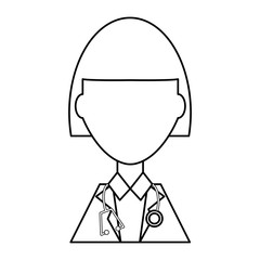 Doctor profile cartoon