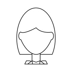 Business woman profile cartoon