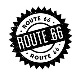 Route 66 rubber stamp. Grunge design with dust scratches. Effects can be easily removed for a clean, crisp look. Color is easily changed.
