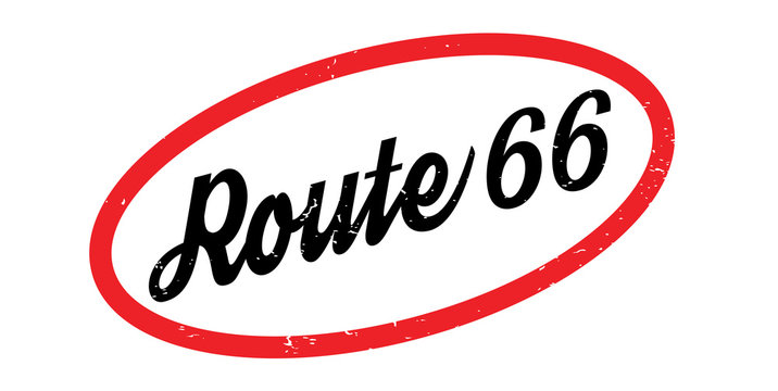 Route 66 rubber stamp. Grunge design with dust scratches. Effects can be easily removed for a clean, crisp look. Color is easily changed.