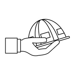 Worker helmet cartoon