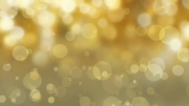 Abstract Christmas, holiday background – seamless looping, 4K, gold (golden) blur bokeh light background
