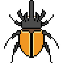 vector pixel art beetle