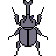 vector pixel art beetle