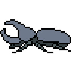 vector pixel art beetle