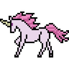 Obraz premium vector pixel art unicorn