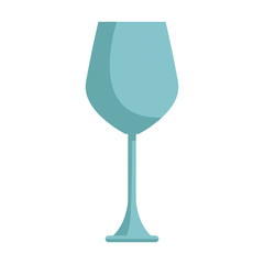empty wine glass beverage drink utensil vector illustration