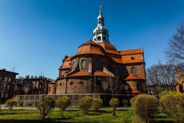 Church in Historical district Nikiszowiec in Katowice, Silesian, Poland