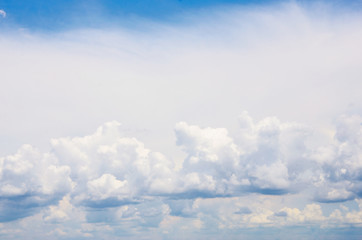 Blue sky background with white clouds