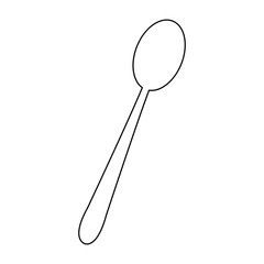 spoon cutlery eating utensil kitchen icon vector illustration