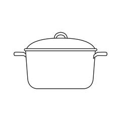 kitchen pot cartoon saucepan of to cooking vector illustration