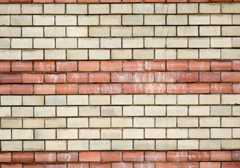 Background of two colors brick wall, with fine texture