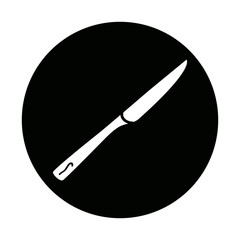 knife cutlery eating utensil kitchen icon vector illustration