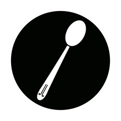 spoon cutlery eating utensil kitchen icon vector illustration