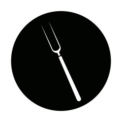 grill fork tool cooking kitchen icon vector illustration
