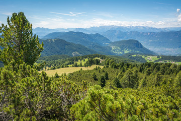 Fototapeta premium Amazing mountains summer landscape in Dolomites, South Tyrol, Italy. The Oclini Pass