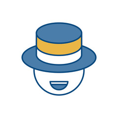 man wearing a hat icon
